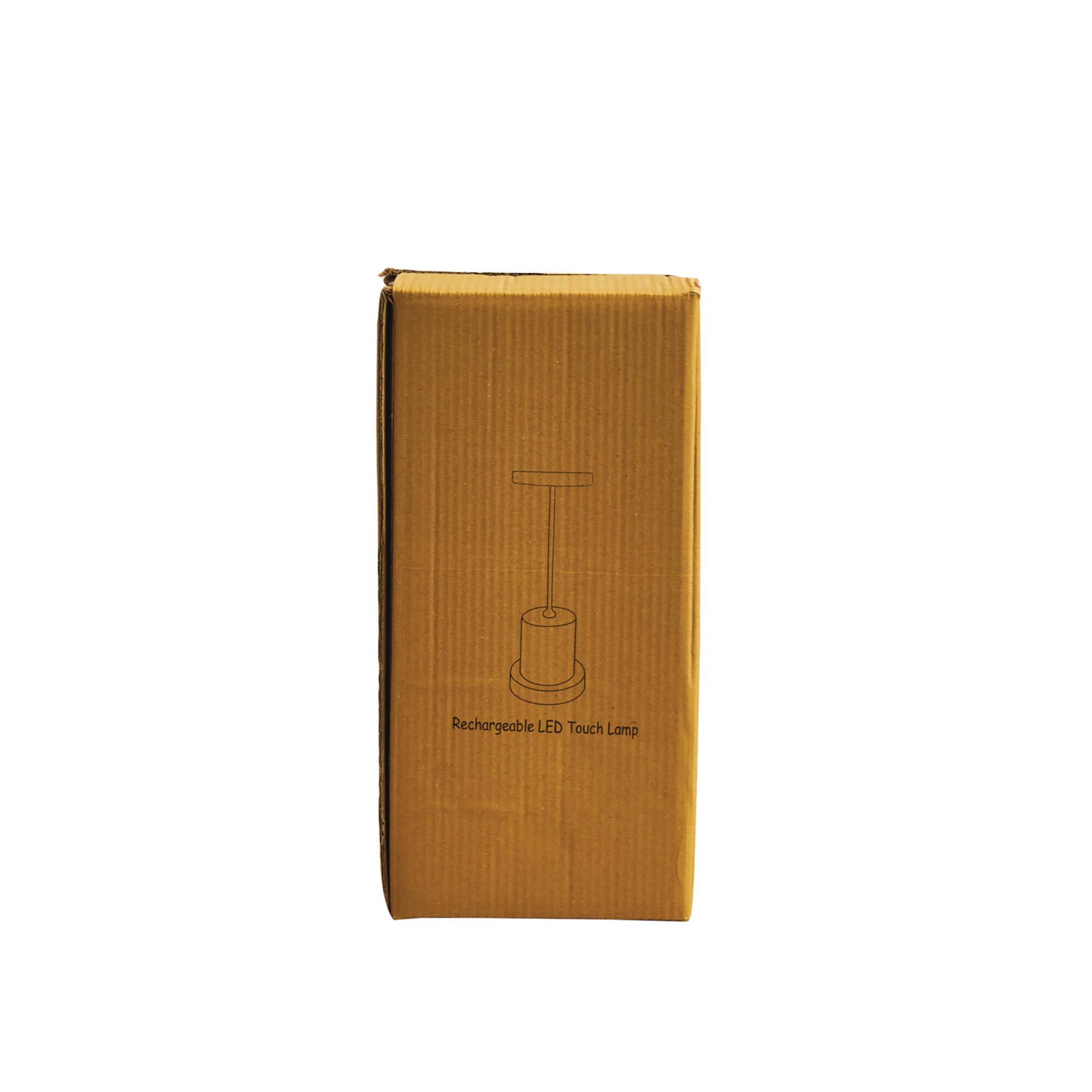 Hello Honey® 11.5" Antique Brass Finish Mango Wood & Metal Touch Sensor LED Table Lamp
